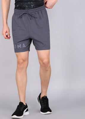 PUMA Solid Men Grey Sports Shorts