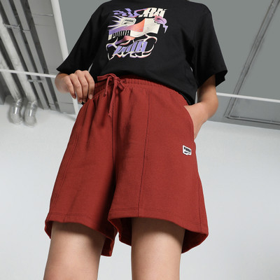 PUMA Solid Women Red Regular Shorts