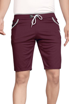 DARSHAN CREATION Solid Men Maroon Casual Shorts