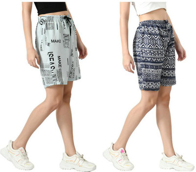 KAVYA Printed Women Multicolor Regular Shorts