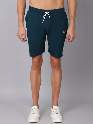 Rodamo Solid Men Light Blue Casual Shorts