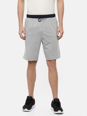 Macroman M-Series Solid Men Grey Basic Shorts