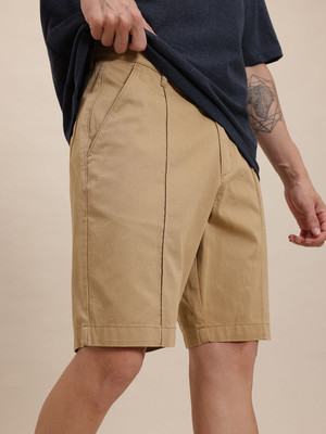 Roadster Solid Men Red Regular Shorts