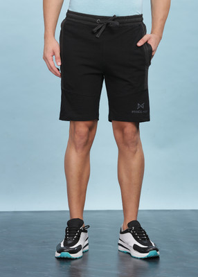 Force NXT Solid Men Grey Bermuda Shorts