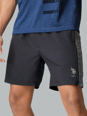 U.S. POLO ASSN. Solid Men Black Night Shorts