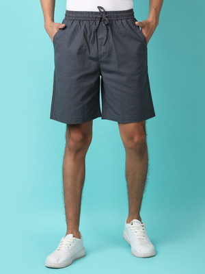 V-MART Solid Men Grey Regular Shorts