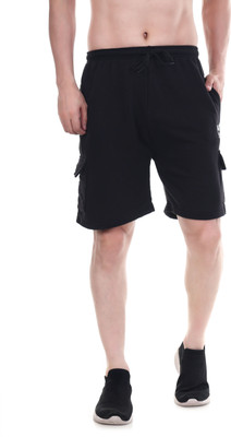 NAVII CLOTHING Solid Men Black Casual Shorts