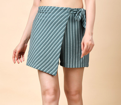 London Hills Striped Women Blue Skort