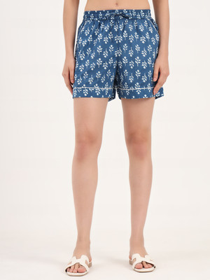 Divena Printed Women Blue Regular Shorts