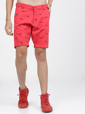 HIGHLANDER Printed Men Pink Regular Shorts