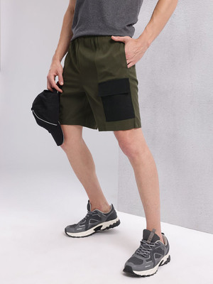 HRX by Hrithik Roshan Color Block Men Green Regular Shorts