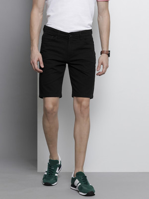 The Indian Garage Co. Solid Men Black Chino Shorts