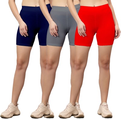 FASHA Solid Women Multicolor Cycling Shorts