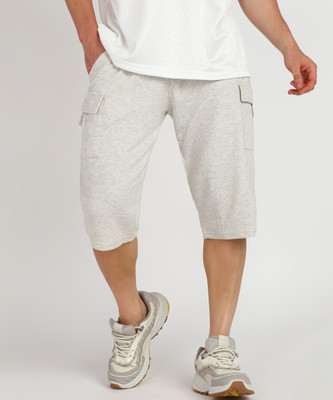defacto Solid Men Grey Casual Shorts