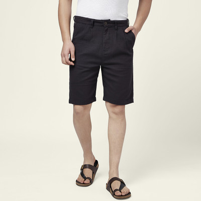 7 Alt by Pantaloons Solid Men Grey Regular Shorts