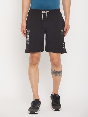 THREE Printed Men Black Basic Shorts