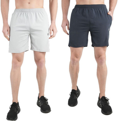 KWINGS Solid Men Dark Grey, Grey Sports Shorts