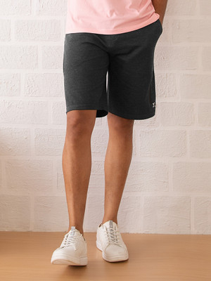 XYXX Solid Men Grey Regular Shorts