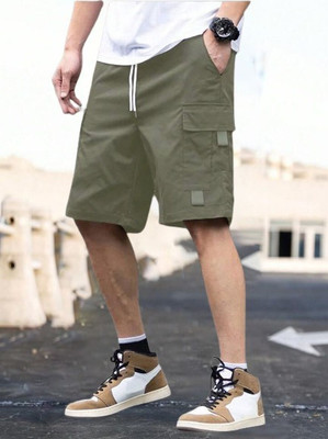 MGC MAANU Solid Men Dark Green Sports Shorts