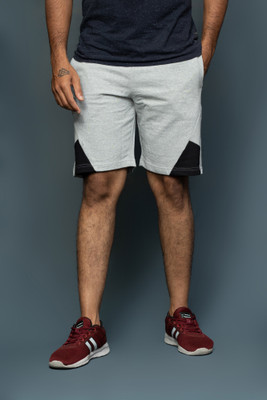 Moda Rapido Solid Men Grey Basic Shorts