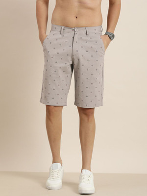 HERE&NOW Printed Men Grey Regular Shorts