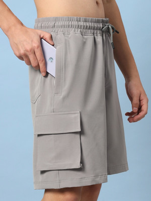WEARDUDS Self Design Men Grey Casual Shorts