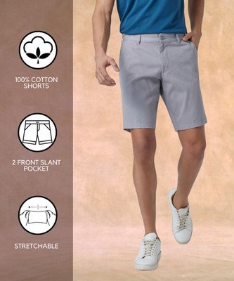 SYLZON Self Design Men Grey Chino Shorts