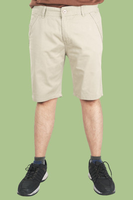 RCS Solid Men White Chino Shorts