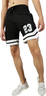 dout Printed Men & Women Black Bermuda Shorts