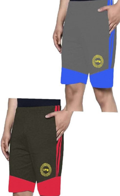 MRB Solid Men Multicolor Regular Shorts