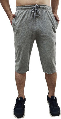 TT Solid Men Grey Basic Shorts