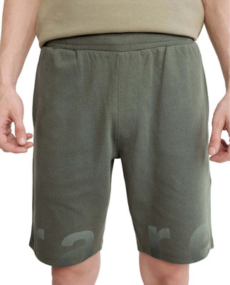 RARE RABBIT Graphic Print Men Green Regular Shorts