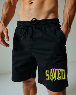 Mad Over Print Printed Men Black Casual Shorts