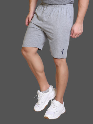 axys Solid Men Grey Basic Shorts