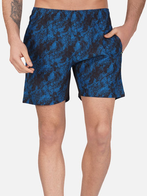 Sportinger Printed Men Blue Board/Swim Shorts