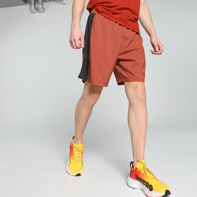 PUMA Solid Men Red Basic Shorts