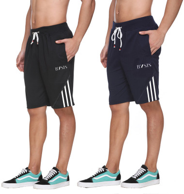 ENOV Solid Men Multicolor Regular Shorts