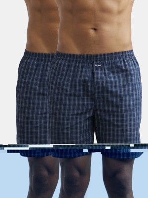 JOCKEY Checkered Men Dark Blue Boxer Shorts