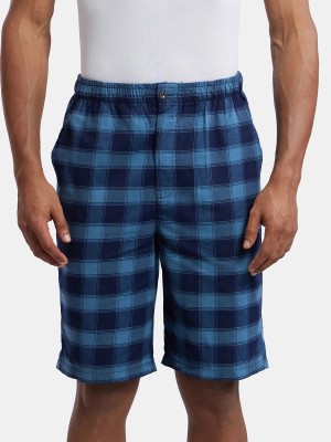 JOCKEY Checkered Men Blue Bermuda Shorts