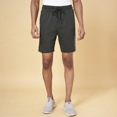 Ajile By Pantaloons Solid Men Green Sports Shorts