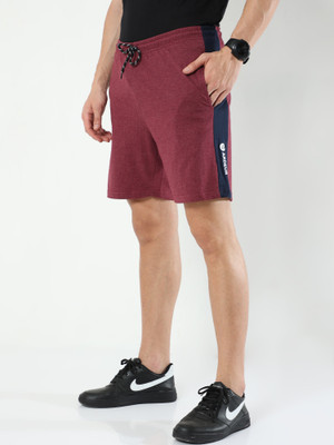 ARDEUR Self Design Men Maroon Basic Shorts