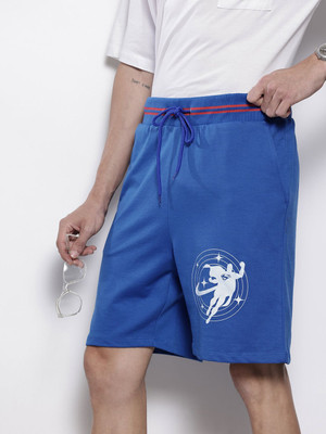The Indian Garage Co. Printed Men Blue Casual Shorts