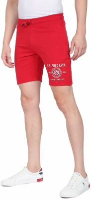 U.S. POLO ASSN. Solid Men Red Casual Shorts