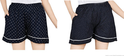 Goodpoint Printed Women Blue Hotpants