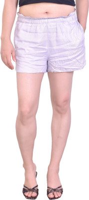 FIREAGE Solid Women White Basic Shorts