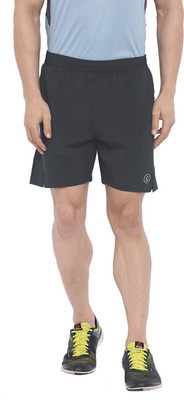 CHKOKKO Solid Men Grey Running Shorts