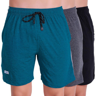 TT Solid Men Black, Grey Bermuda Shorts
