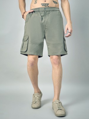 STUDIO NEXX Solid Men Light Green Cargo Shorts