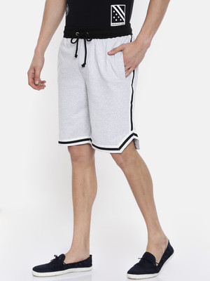 ARISE Solid Men White Casual Shorts