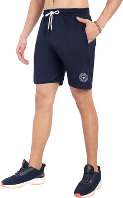 Go Devil Printed Men Dark Blue Cargo Shorts